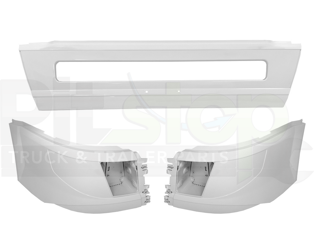 Pulido 18" Freightliner FLD 120 Aerodynamic Bumper – Chrome, W/ Fog Light Cutouts #P1705